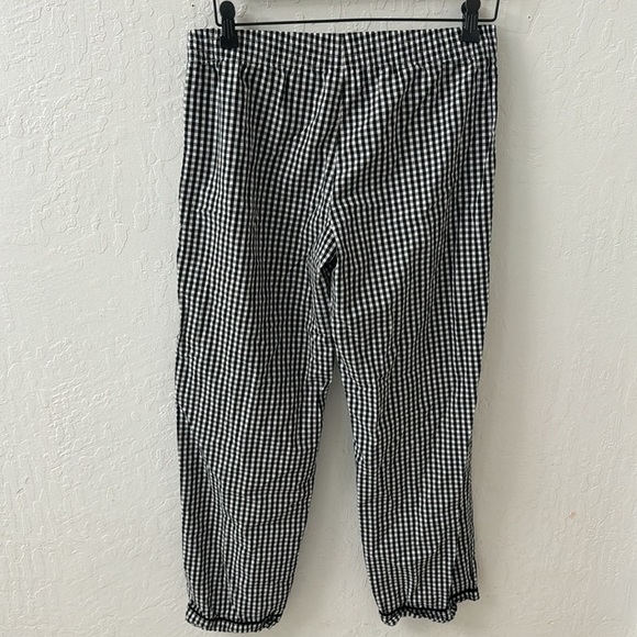 Love by GAP Gingham Black White Check Straight Leg Baggy Pull On Lounge Pants S - Picture 6 of 6